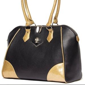 Lux De Ville Matte Black with Champagne Wicked Tote
